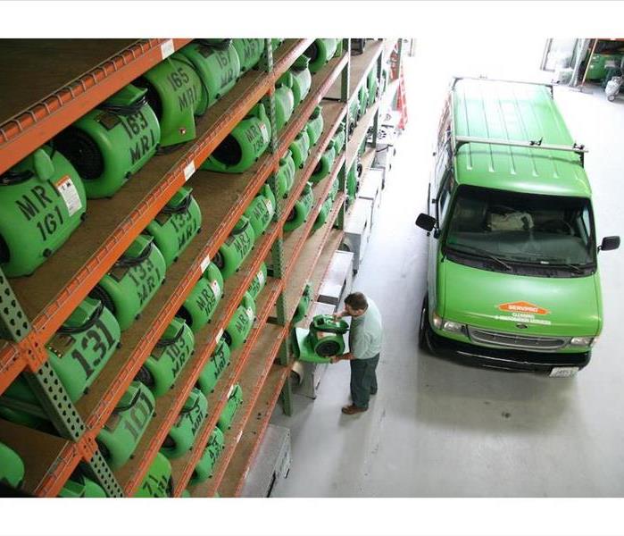 Drying equipment in warehouse