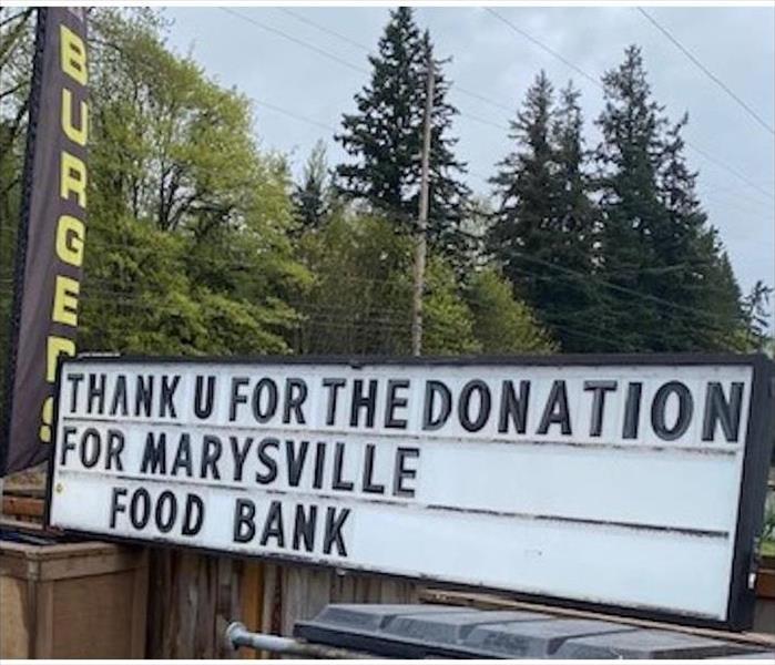 marysville food bank sign